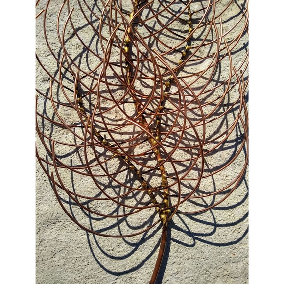 Copper and Brass Giavanna Branch Small Metal Wall Hanging Art Decor Sculpture - Picture 9 of 10